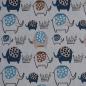 Preview: Baumwolljersey Elefanten blau beige – FVJ